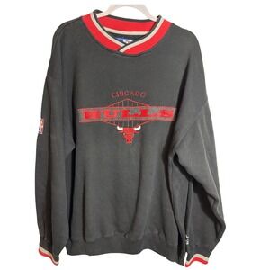 Vintage 90's Starter NBA Chicago Bulls Embroidered Crewneck Sweatshirt Size XL